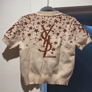 Beige and Brown Star Sweater